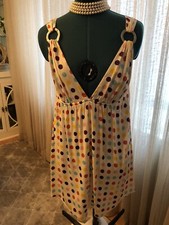 ALICE & OLIVIA Stacey Bendet Silk Polka Dot Summer Party Dress Small Size 2-4-6