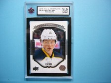 2015/16 UPPER DECK PORTRAITS HOCKEY CARD #P-61 JACK EICHEL ROOKIE RC KSA 9.5 NGM