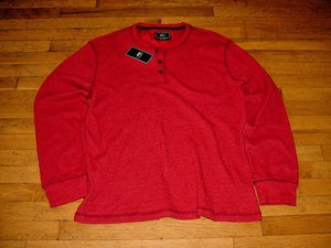 mens red henley long sleeve