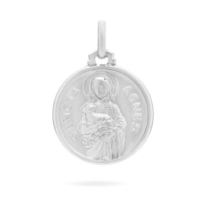Sterling Silver Medal of Saint Agnes