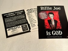 LIVE FREAKY DIE FREAKY Billie Joe Armstrong lot of 2 large 7 x 5 Promo postcards
