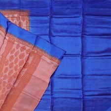 Vintage Sea-Pink Sarees 100 Pure Silk Printed Indian Sari 5YD Craft Fabric
