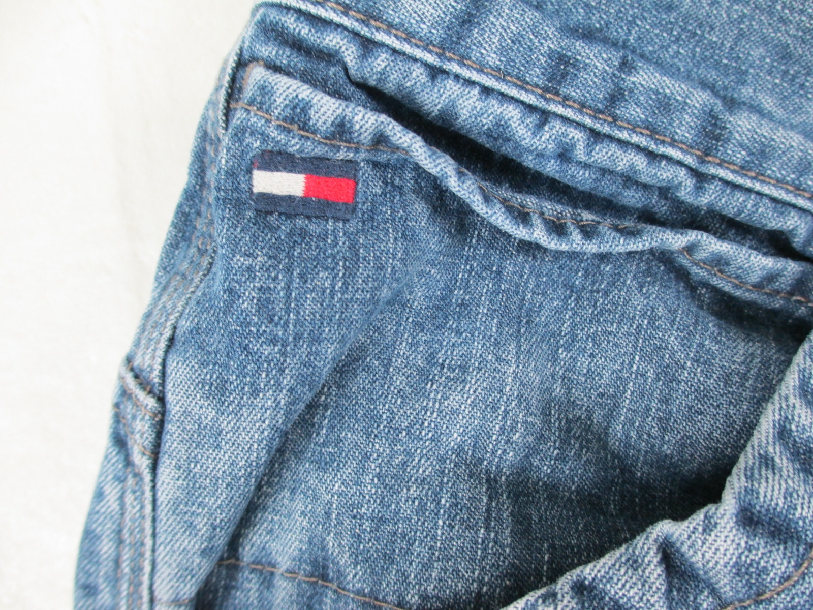 VINTAGE Tommy Hilfiger Pants Mens 32 Blue Denim Jeans 00s Casual 32X32 thumbnail 5