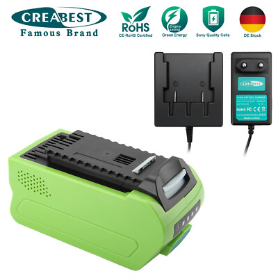 40V 6000mAh Li-ion Akku/Ladegerät Für GreenWorks G-MAX 40V 29462 29472 27062 
