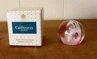 Caithness Moon Crystal Scotland Purple White Swirl Blown Glass 2" Paperweight — photo 3