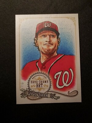 2017 Topps Gypsy Queen Hand Drawn Art Insert Card GQAR-MS2 Max Scherzer Nats 