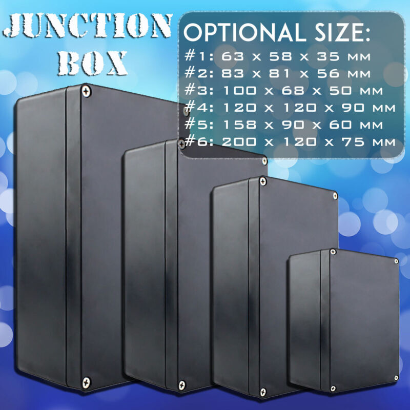 ABS Black Plastic Electronics Project Box Enclosure Hobby Case With