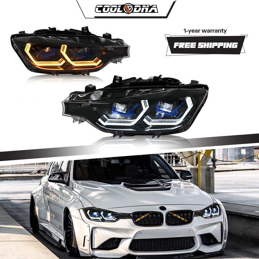 For 2012-2015 BMW F30 LED Headlights DRL Projector Headlamp 320i