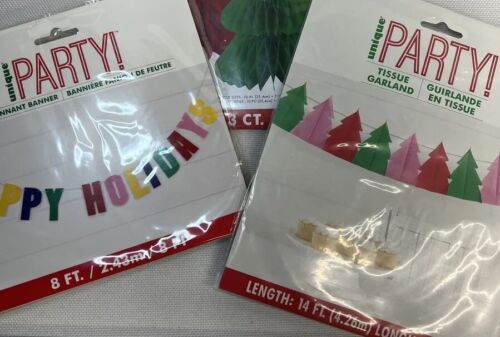 Christmas Paper Happy Holidays Garland And Christmas Tree Garland Party Supplies