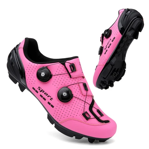 MTB Radfahren Schuhe Herren Rennrad Selbstsichernd SPD Cleats Fahrrad Turnschuhe - Bild 12 von 32
