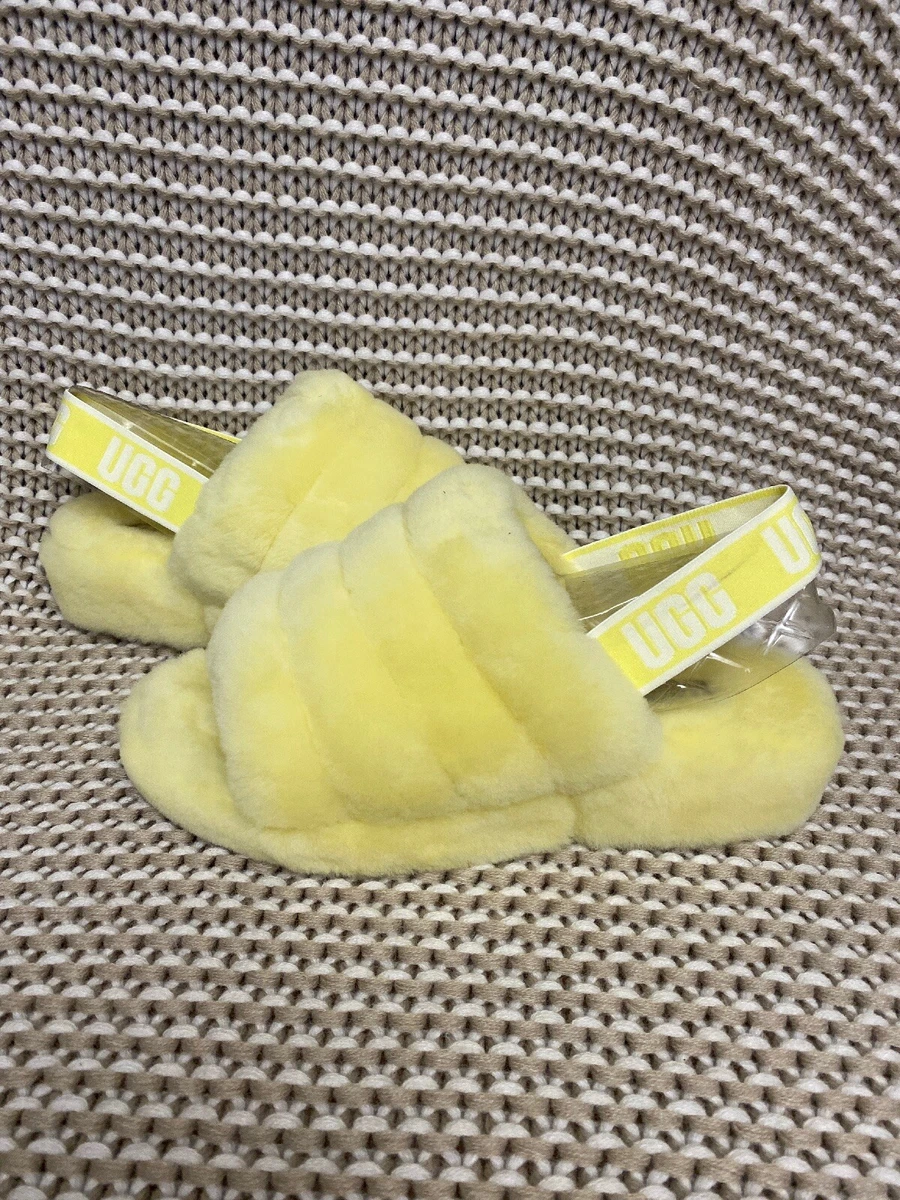 Ugg fluff yeah neon yellow sales