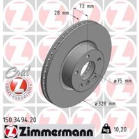 Zimmermann 2X Bremsscheibe Vorne Ø328 Mm InnenbelüFtet FüR BMW X3 F25 Xdrive20D