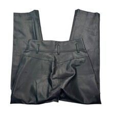 Wilfred Faux Leather Pants Women's 8 Black Lightweight High Rise Straight Leg