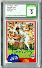 2021 Topps Archives Tony Perez Sign. Series '81 Topps CSG 8/ Auto 9