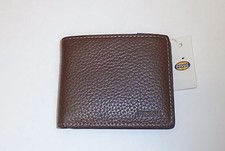 FOSSIL CAMDEN DARK BROWN LEATHER PASSCASE TRAVELER+CLEAR ID POCKET MENS WALLET