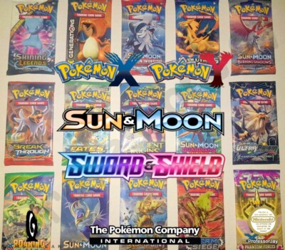 Pokemon TCG Karte NEU SEALED BOOSTER Packs XY Sonne & Mond SWSH (Pre V Ex Gx Lv X)