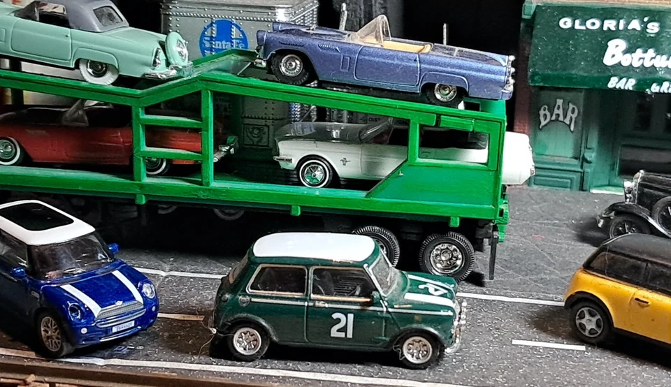 RTR HONGWELL CARARAMA MINI COOPER MODEL 1:72  FOR-DISPLAY/LAYOUT GREEN-#21 - Image 2 of 4