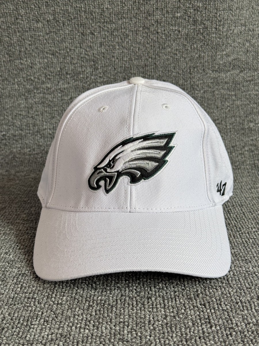 '47 Brand Philadelphia Eagles Baseball Cap Strapback White Curved Brim Hat