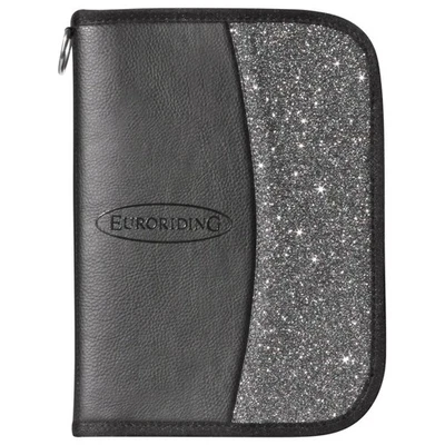 EURORIDING GMBH & CO KG Euroriding Equidenpass Mappe Dokumententasche exklusiv schwarz mit Glitzer