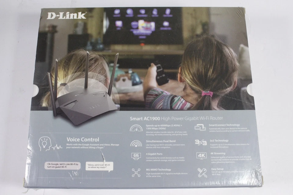 D-Link WiFi Router AC1900 Dual Band Smart Mesh  (DIR-1950) Smart Home - Image 2 of 4