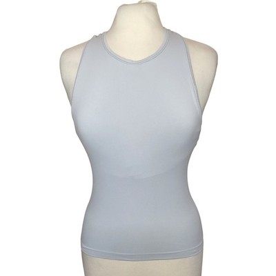 Yogalicious Dove Gray Racerback Interior Bra Support Yoga Tank Top M