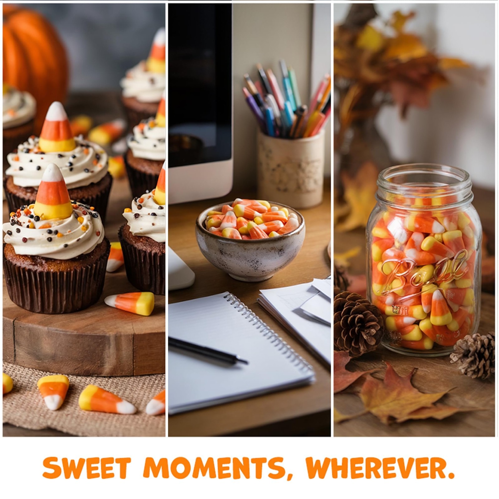 Candy Corn – 24 oz Bag – Classic Tri-Color – Soft & Chewy Texture – Bulk...