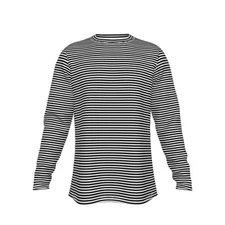 Cobain Inspired Black and White Pin Striped Long Sleeved Shirt Costume