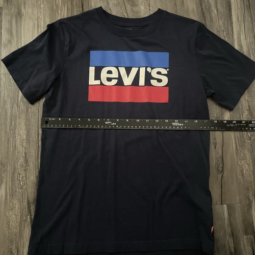 Levis Blue Logo-Print Cotton T-shirt Youth Size XL 18/20 EUC - Picture 6 of 7