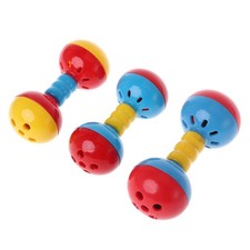 Parrot Chew Toy Colorful Dual Balls with Bell Bird Interactive Toy for Lovebird