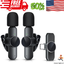 2 Pack Mini Wireless Microphone Type C for Android Phone, USB C for Android