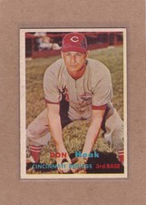 1957 TOPPS BASEBALL DON HOAK #274 REDS EX+ *A48925