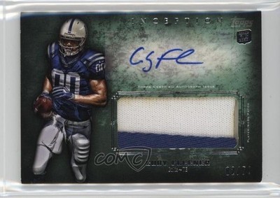 2012 Topps Inception Rookie Green 2/50 Coby Fleener RPA Jumbo Patch Auto RC p8f