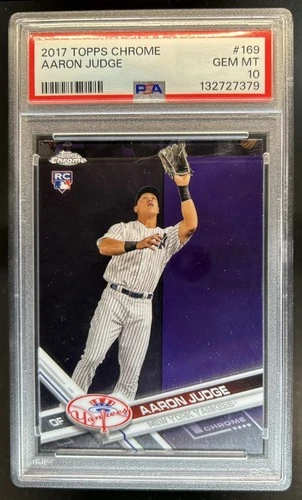 2017 Topps Chrome Aaron Judge RC Rookie #169 New York Yankees PSA 10 GEM MINT