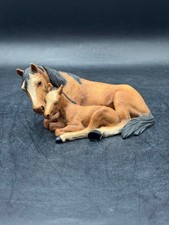 CASTAGNA: CAVALLO E PULEDRO. RESINA DIPINTA A MANO, PRODUZIONE 1990