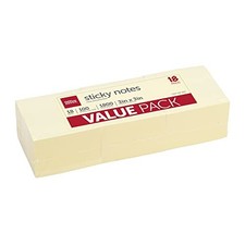 OFFICE DEPOT BRAND STICKY NOTES 3" X 3" 100 SHEETS PER PAD 18 PADS - NEW