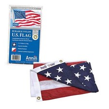 (2460) SolarGuard Nyl-Glo American Flag - 3 x 5 Feet - Made in USA, 3 x 5 ft