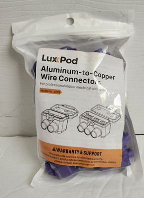 Lux Pod Aluminum to Copper Wire Connectors 25 Pack 2 port Model: LP01
