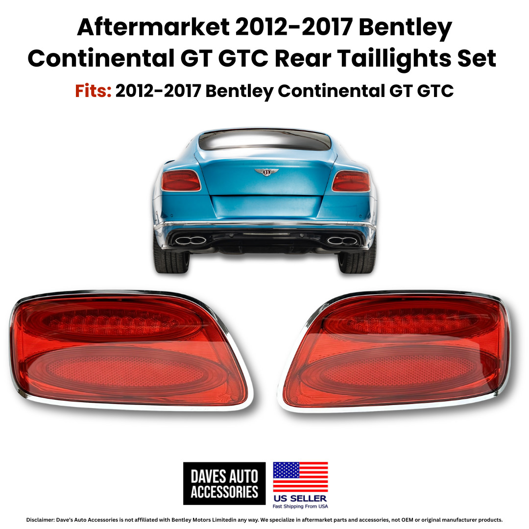 Bentley GT GTC 2012-2017 Rear Tail Lamps Left Right Set
