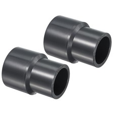 2pcs 1-1/4"x1" SCH80 UPVC Reducer Pipe Fitting Straight Coupling Connector Grey