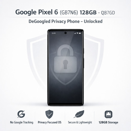 Google Pixel 6 (GB7N6) 128GB – GrapheneOS Installed – DeGoogled Privacy Phone