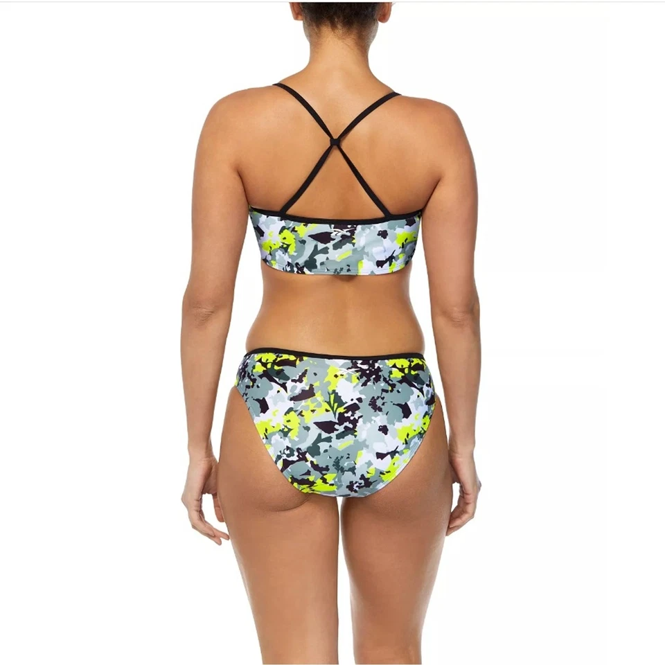 Bikini Bralette deportivo estampado de píxeles Reebok para mujer Top/Inferior Traje de baño Talla XL Foto 2 de 4