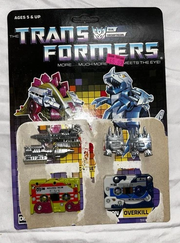 Transformers Slugfest Overkill Complete Uncut Full Card 1987 Soundwave Hasbro