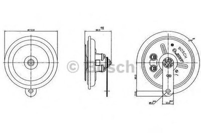 Bosch Air Horn HGV Diameter 112mm Width 60mm 0986320301