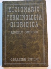Dizionario di Terminologia Giuridica , Diritto e Procedura Civile , 1948 