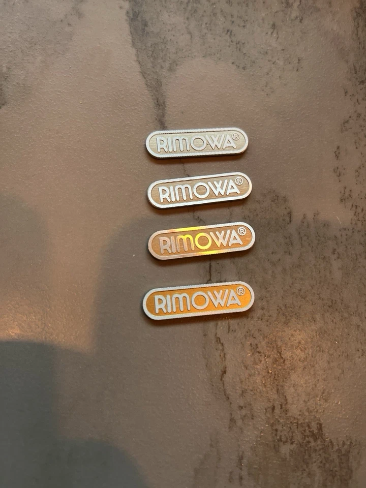 4er Set Rimowa Koffer Aufkleber Sticker Gold Titan Ersatzteil - Bild 2 von 2