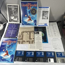 Ultima Underworld II Labyrinth Of Worlds MS-DOS 3.5" Floppy Disk PC Map Complete