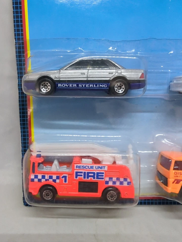 Matchbox Multipack 4 Car Set Includes Rover , Astra Police , Neon Fire Engine - Image 2 of 4