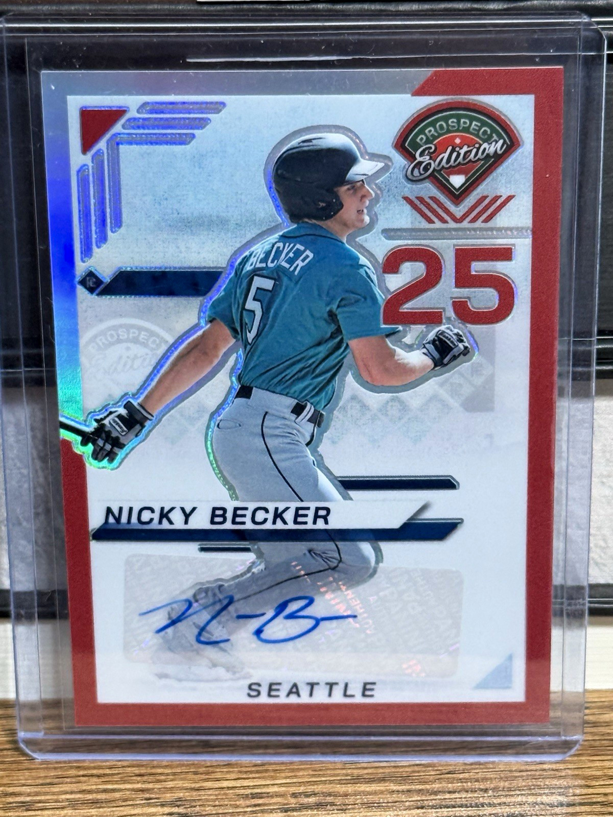 Panini 2025 Prospect Edition Nick Becker #51 Green Prizm Signatures Auto RC