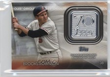 2021 Topps 70th Anniversary Manufactured Logo Series 2 Brooks Robinson Patch uu6