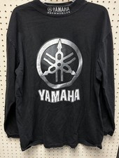 VINTAGE 90’s Yamaha Shirt Mens Large Black Long Sleeve Snowmobiles Adult